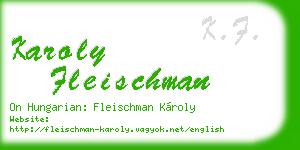 karoly fleischman business card